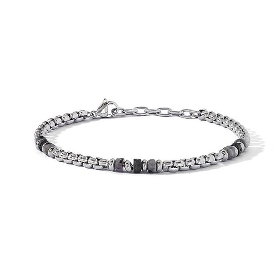 Bracelet Comete Man in Steel Labradorite UBR 1269 - UBR 1269